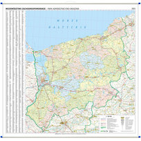 Województwo zachodniopomorskie WYDANIE 2026 mapa ścienna administracyjna, ArtGlob Artglob