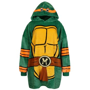 Wojownicze Żółwie Ninja, męska bluza/szlafrok/koc z kapturem, koc z rękawami, Koc bluza, kocobluzasnuddie, S-M, zielony - sarcia.eu