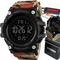 Wojskowy Zegarek Męski Skmei S-Shock Led Kamuflaż Mocny Duży Ekran Oryginał