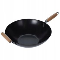 Wok patelnia głęboka ze stali węglowej 35 cm