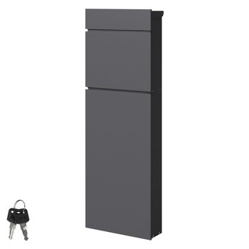 Wolnostojaca skrzynka na listy ML-Design, antracytowa, wykonana ze stali nierdzewnej - ML-DESIGN