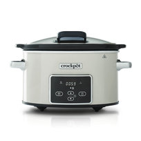 Wolnowar Crock-Pot 3,5L Z Uchylną Pokrywą, Kremowo-Chromowy Csc060X