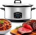 Wolnowar Garnek ceramiczny Slow Cooker Yoer INOX LCD 280W 4,5L +Programator&nbsp;-&nbsp;Yoer