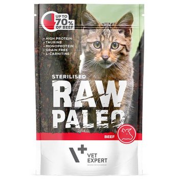 Wołowina dla kota Vet Expert Raw Paleo Sterilised, 100 g - Vet Expert