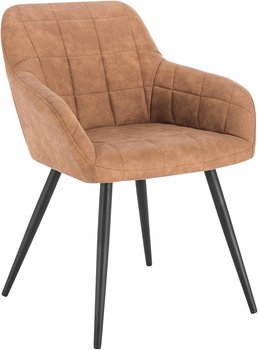 Woltu Eleganckie Krzesło Tapicerowane z Podłokietnikami - Brązowy BH224br-1 - inna (Inny)