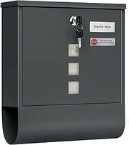 WOLTU Skrzynka pocztowa zamykana na klucz, z przegródką na gazety