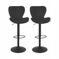 WOLTU Zestaw 2 stołków barowych regulowanych czarne