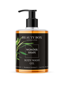 Wonder Shape Body Wash Gel 500G / Żel Do Mycia Ciała Z Ekstraktem Z Mango I Bambusa - BEAUTY BOX by Klinika La Perla