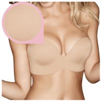 Wonderbra Ultimate Strapless WB00032D bezramiączkowy beżowy - 75D Wonderbra