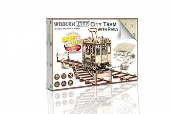 Wooden.City, puzzle 3D Tramwaj z torami kolejowymi - Wooden.City