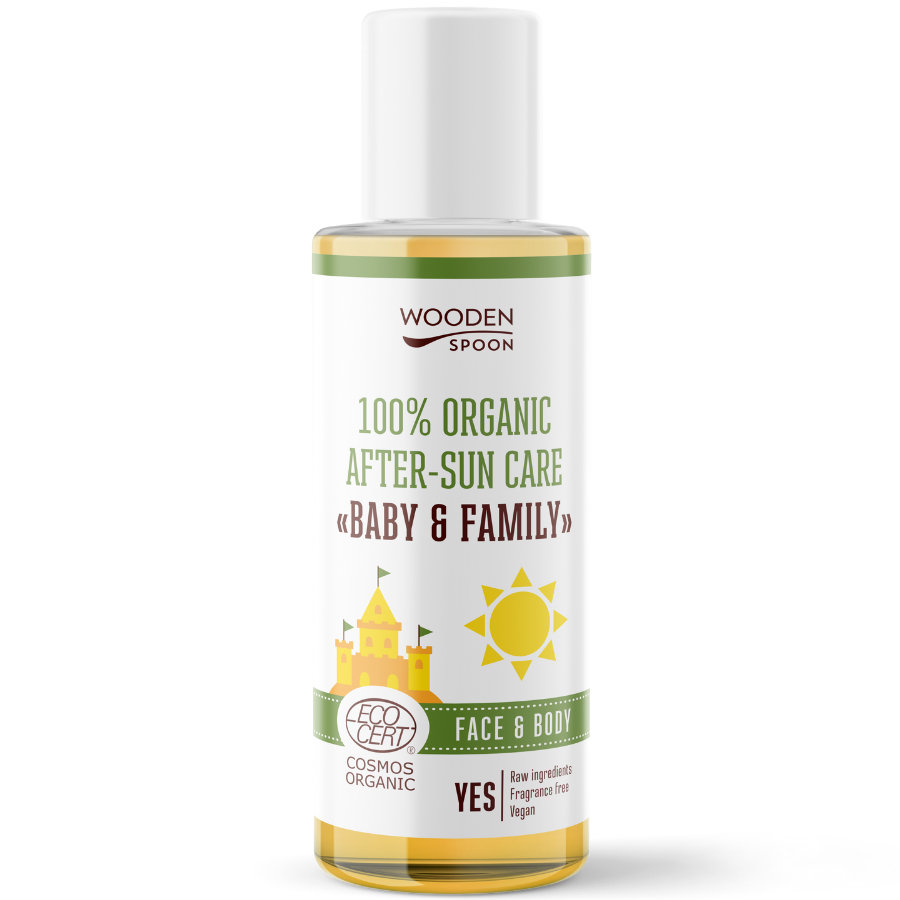 Wooden Spoon, Baby & Family After Sun Care, Naturalny olejek po