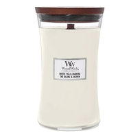 WoodWick, Świeca z drewnianym knotem, White Tea & Jasmine, 610 g Woodwick