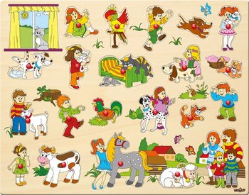Woodyland, układanka Dzieci i ich zwierzaki - Woodyland