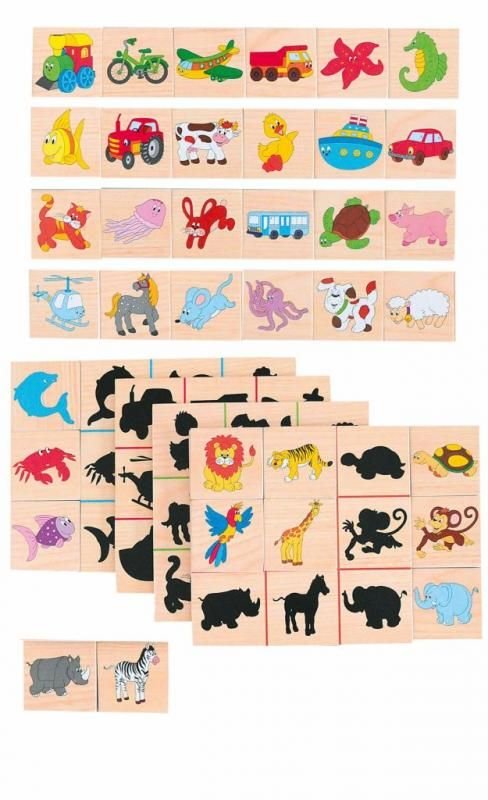 Woodyland, układanka puzzle odszukaj cień