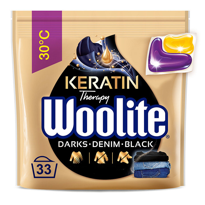 Woolite, Kapsułki do prania czarnego Black Dark, 33 szt. - Woolite