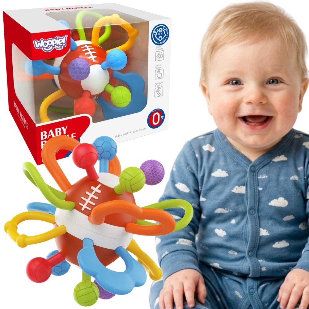 WOOPIE BABY Grzechotka sensoryczna-gryzak 0+