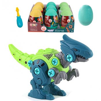 WOOPIE Dinozaur do Skręcani w Jajku Raptor Zestaw Konstrukcyjny + Śrubokręt - Woopie