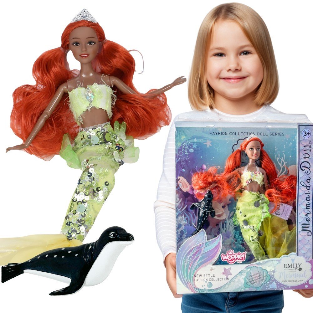 WOOPIE ROYAL WOOPIE ROYAL Lalka Syrenka Emi Mermaid z Foką