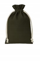 WORECZEK BAWEŁNIANY 15x20 cm CIEMNOZIELONY 145g EKO na DROBIAZGI KOSMETYKI