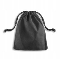 WORECZEK BAWEŁNIANY 15x20 cm CZARNY 140g na KOSMETYKI DROBIAZGI BIŻUTERIĘ