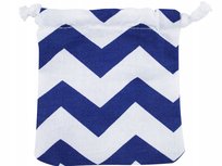 WORECZEK BAWEŁNIANY ZYG-ZAK 25x25 cm BIAŁO - GRANATOWY 145g na Drobiazgi Allbag