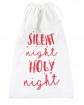 Woreczek na PREZENT NA MIKOŁAJKI 20x40 cm BIAŁY EKO Silent Night Holy Night