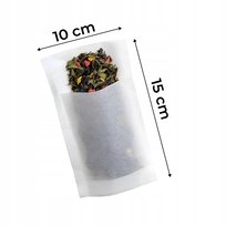 Woreczki do parzenia herbaty, ziół, kawy - 100 szt., 10x15 cm