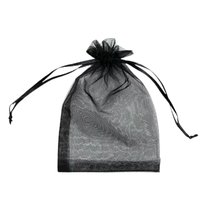 Woreczki Organza 9x12 cm 10 sztuk Czarne Eleganckie Opakowanie na Prezenty