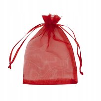 Woreczki Organza 9x12 cm 10 sztuk Czerwone Opakowania na Prezenty