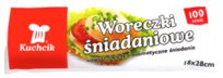Woreczki torebki foliowe śniadaniowe 18x28cm 100 szt. Kuchcik