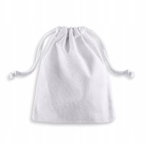 WOREK BAWEŁNIANY 15x20 cm BIAŁY 145g EKO OPAKOWANIE na Drobiazgi Biżuterię