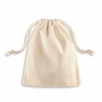 WOREK BAWEŁNIANY 15x25 cm ECRU 145g NATURALNY na PREZENTY BIŻUTERIĘ GUZIKI Allbag