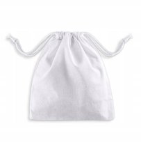 WOREK BAWEŁNIANY 18x14 cm BIAŁY 220g GRUBY EKOLOGICZNY na BIŻUTERIĘ PREZENT