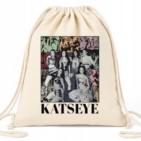 Worek EKO Beżowy KATSEYE CHAOS TOUR Na Buty Kapcie K-pop Na Prezent Wzory