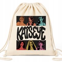 Worek EKO Beżowy KATSEYE TEAM Na Buty Kapcie Muzyka K-pop Na Prezent Wzory