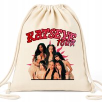 Worek EKO Beżowy KATSEYE TOUR Na Buty Kapcie Muzyka K-pop Na Prezent Wzory