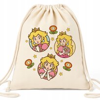 Worek EKO Beżowy KSIĘŻNICZKA PEACH Gra Na Prezent Dla Dziecka Wiele Wzorów