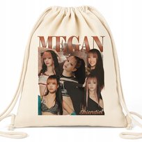 Worek EKO Beżowy MEGAN KATSEYE Na Buty Kapcie Muzyka K-pop Na Prezent Wzory