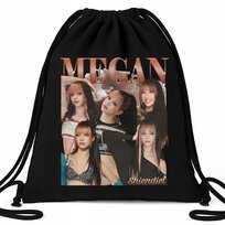 Worek EKO Czarny KATSEYE MEGAN Na Buty Kapcie Muzyka K-pop Na Prezent Wzory