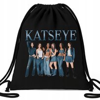 Worek EKO Czarny KATSEYE QUEENS Na Buty Kapcie Muzyka K-pop Prezent Wzory
