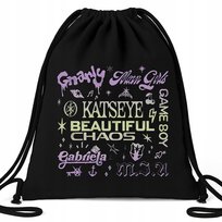 Worek EKO Czarny KATSEYE SONGS Na Buty Kapcie Muzyka K-pop Na Prezent Wzory