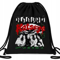 Worek EKO Czarny KATSEYE WORLD TOUR Na Buty Kapcie K-pop Na Prezent Wzory