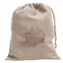 Worek Lniany na Chleb z Podszewką 34 cm. Worek Lniany na Pieczywo