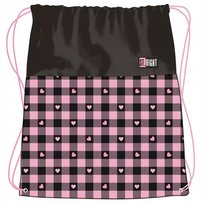 Worek Na Obuwie Stright Pink Checkered St. Majewski Szkolny Dla Dziewczynki St.Majewski