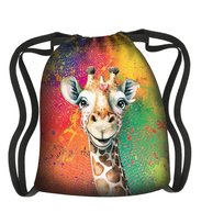 Worek-plecak Arco Design, wodoodporny, lekki, czarny, nadruk Melman, miejski, unisex, sznurowany, 47x39 cm