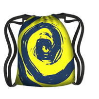 Worek-plecak Arco Design, wodoodporny, lekki, czarny, nadruk Portal, miejski, unisex, sznurowany, 47x39 cm