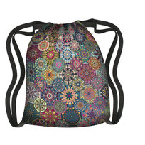 Worek-Plecak Arco Design, Wodoodporny, Lekki, Czarny, Nadruk Valencia, Miejski, Unisex, Sznurowany, 47X39 Cm