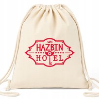 Worek Plecak BAWEŁNA Beżowy EKO HAZBIN HOTEL PREZENT HAZBIN HOTEL SERIAL WZ