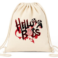 Worek Plecak BAWEŁNA Beżowy EKO HELLUVA BOSS PREZENT HAZBIN HOTEL SERIAL WZ