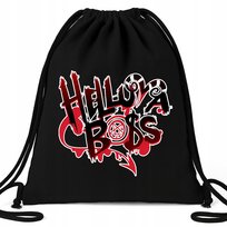 Worek Plecak BAWEŁNA Czarny EKO HELLUVA BOSS PREZENT HAZBIN HOTEL SERIAL WZ